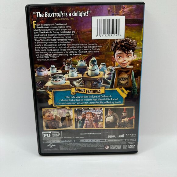The Boxtrolls DVD Movie Rated PG Animated Adventure Universal Home Entertainment - Picture 5 of 5